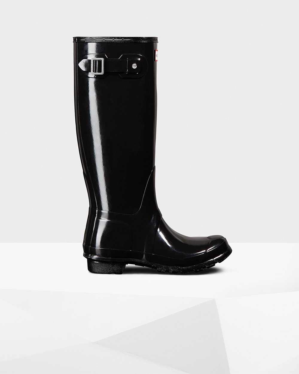 Hunter Original Gloss Tall Rain Boots - Cheap Online Womens Black - FNEGOL962